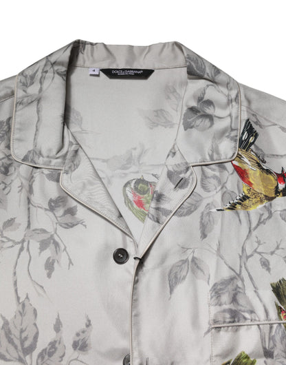 Multicolor Silk Printed Button Down Shirt
