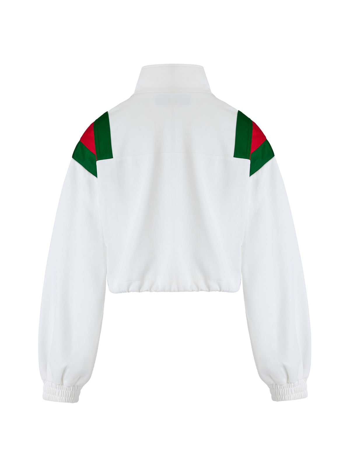 White Polyester Logo Sweatshirt