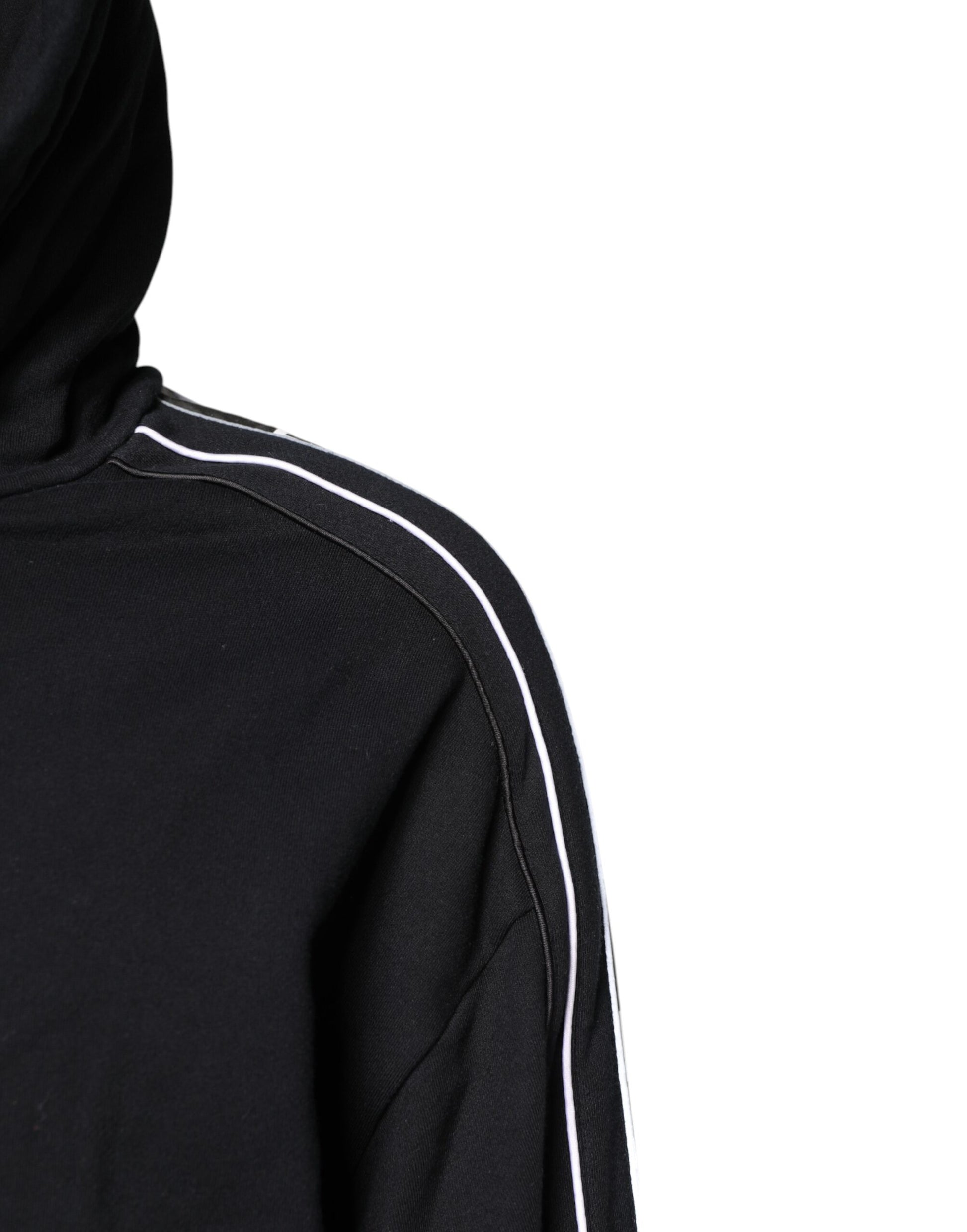 Black Cotton Logo Hooded Sweatshirt Sweater