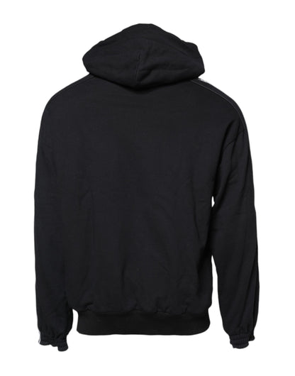 Black Cotton Logo Hooded Sweatshirt Sweater