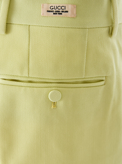 Lime Yellow Polyester Pants