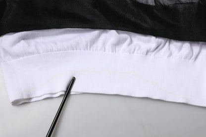 Black White Logo Knitted Pullover Sweater