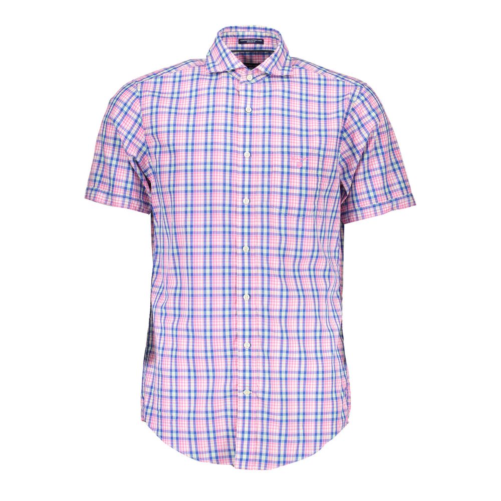 Pink Cotton Men Shirt
