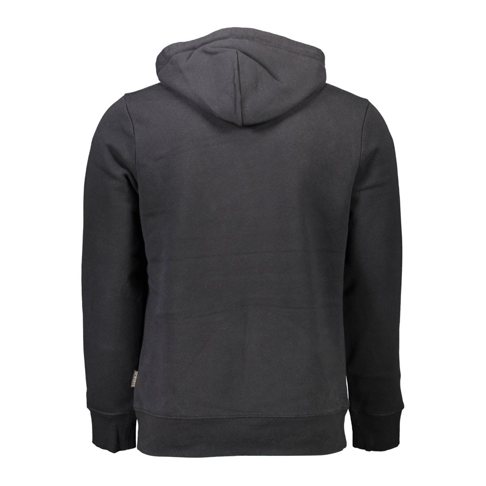 Black Cotton Men Sweater