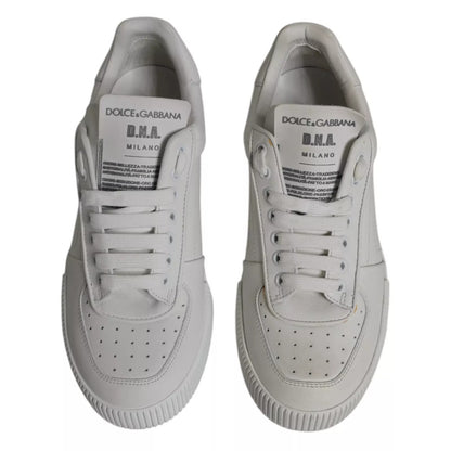 White Miami Leather Low Top Sneakers Shoes