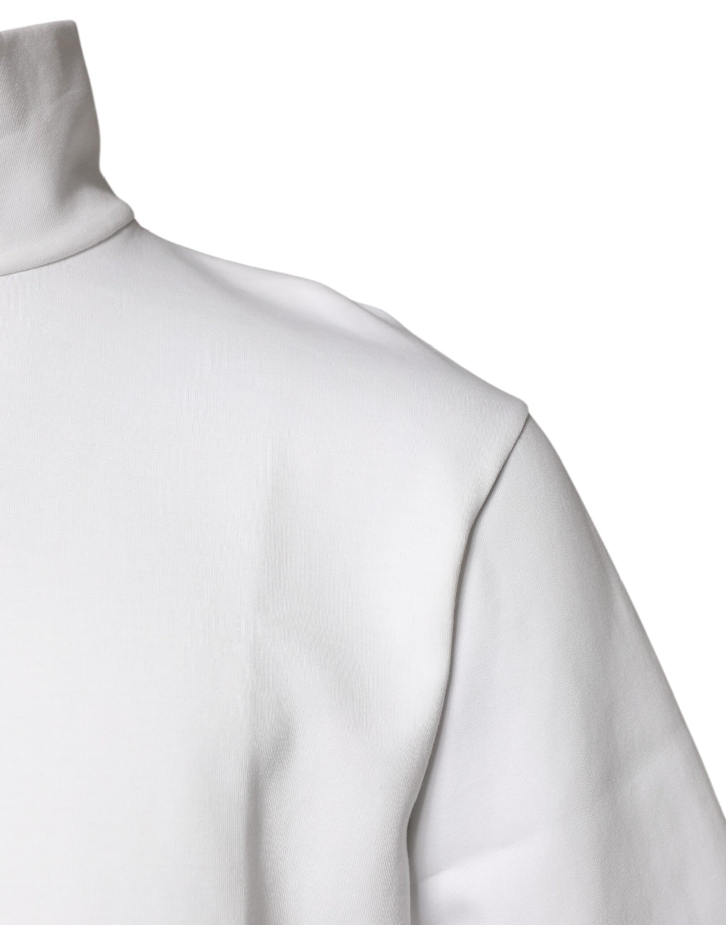 White Cotton Turtleneck DG Applique T-shirt