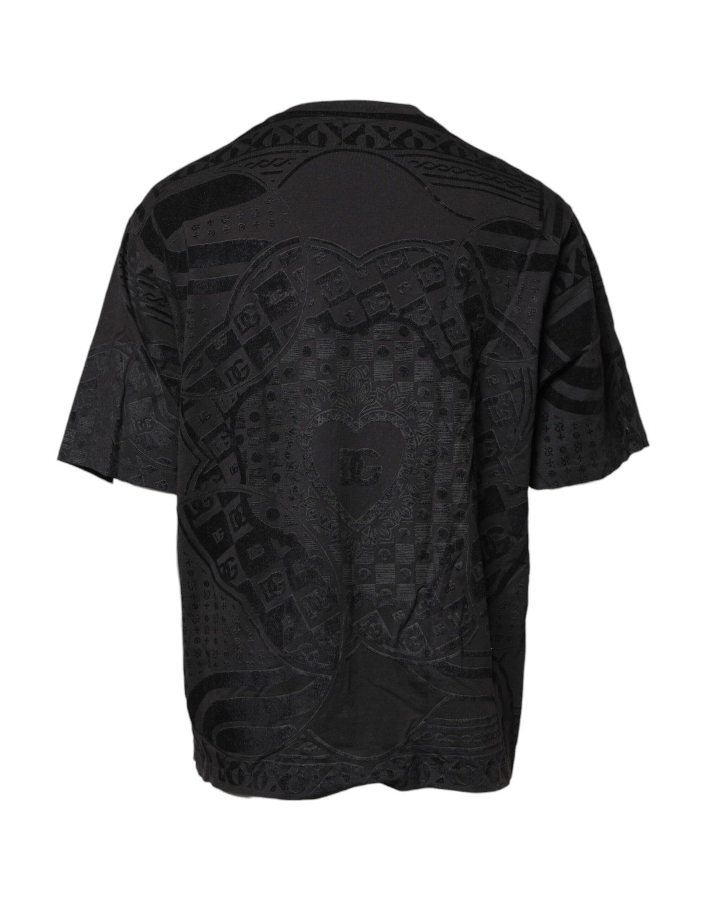 Black Cotton Bandana Logo Crew Neck T-shirt