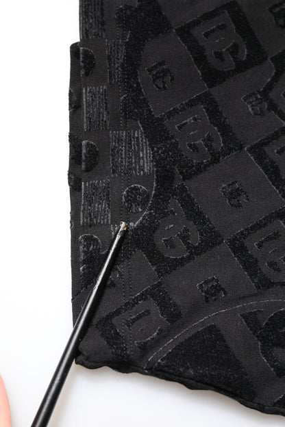 Black Cotton Bandana Logo Crew Neck T-shirt