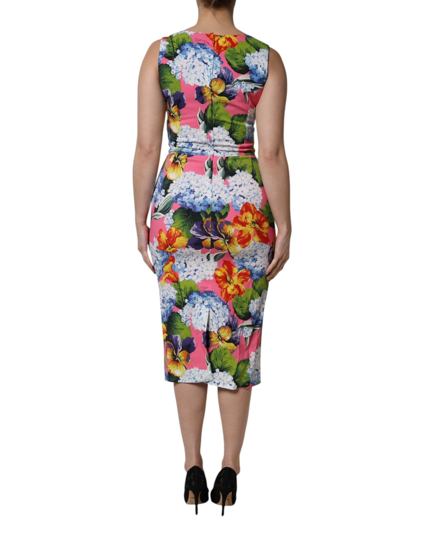Multicolor Floral Sleeveless Sheath Dress