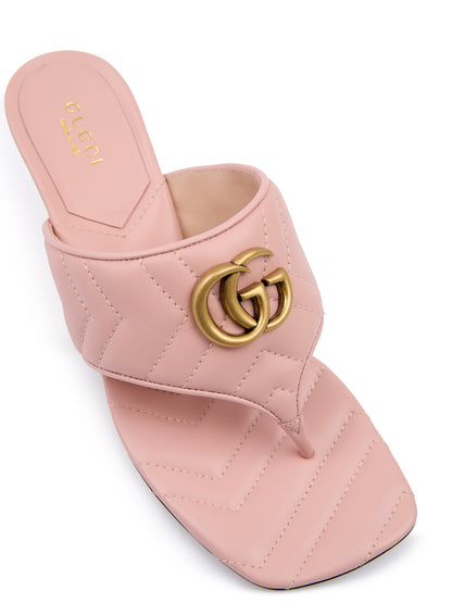 Mystic Pink Nappa Charlotte Leather Sandals