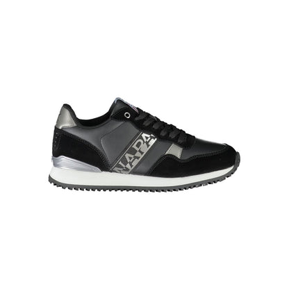 Black Polyester Women Sneaker