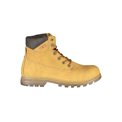 Yellow Polyester Men Boot