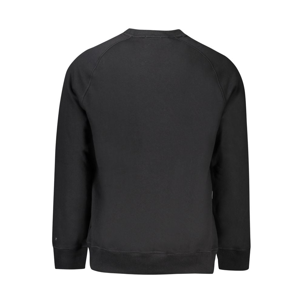 Black Cotton Men Sweater