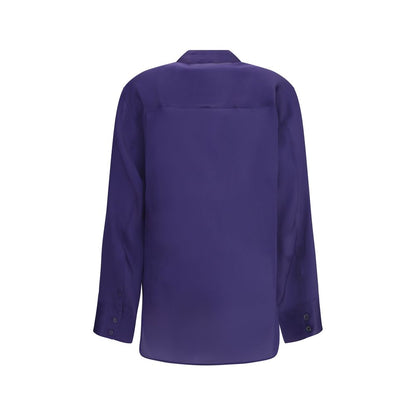 Purple Silk Dress Shirt
