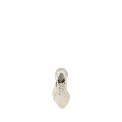 White Calf Leather Bos Taurus Athletic Sneakers