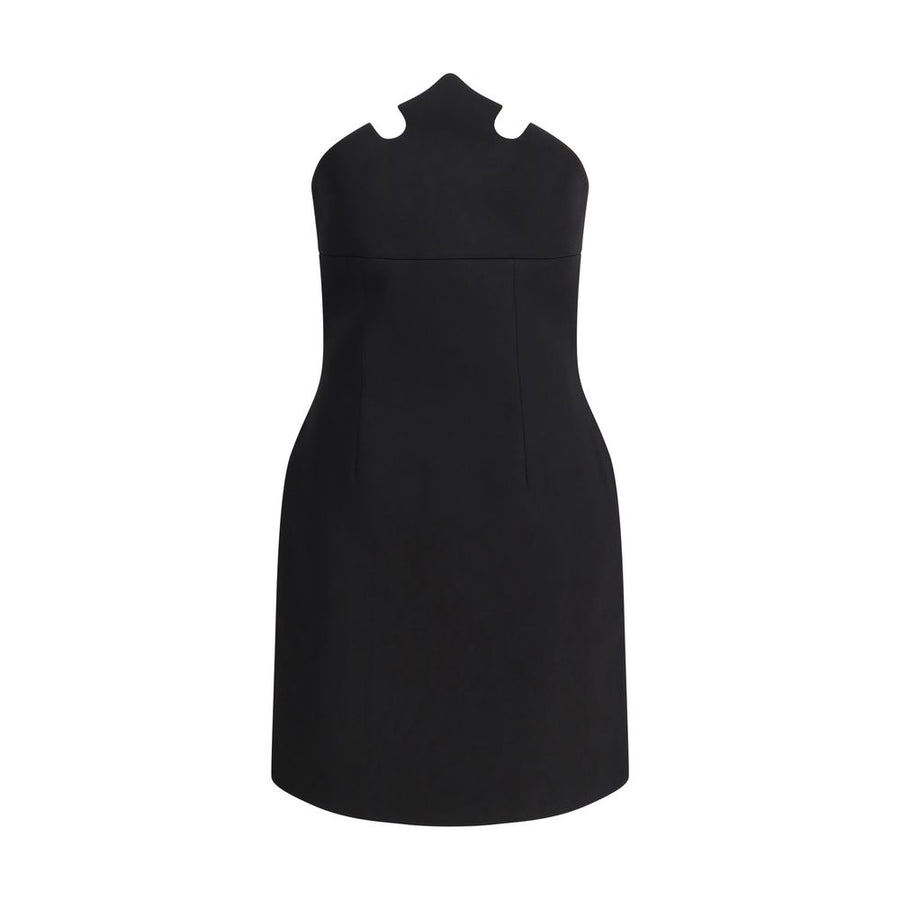 Black Polyester Casual Dress