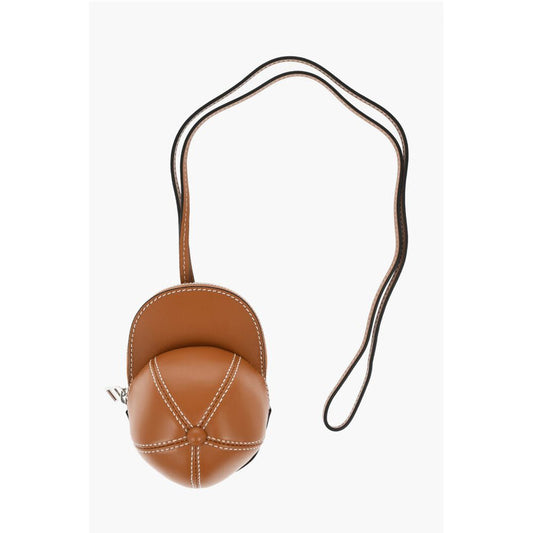 Mini Leather Bag with Baseball Cap Design