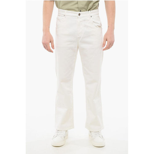 Straight Fit Denims with Embroidered Logo 24cm