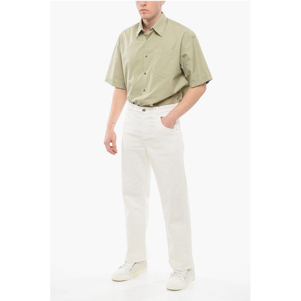 Straight Fit Denims with Embroidered Logo 24cm
