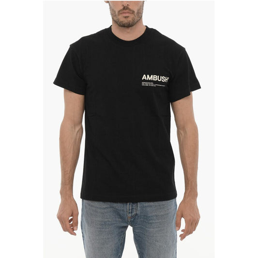 Cotton Jersey Crew-neck T-shirt with Contrast Print