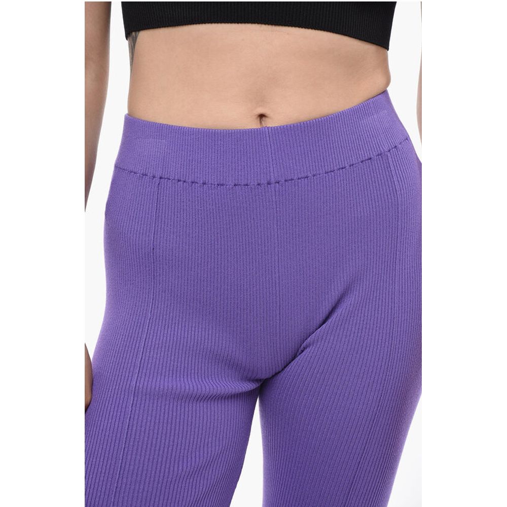 High Waist Ribbed Palazzo Pants