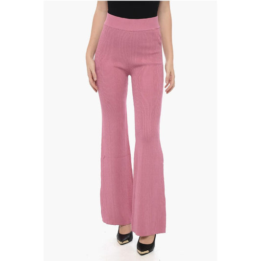 High Waist Ribbed Palazzo Pants