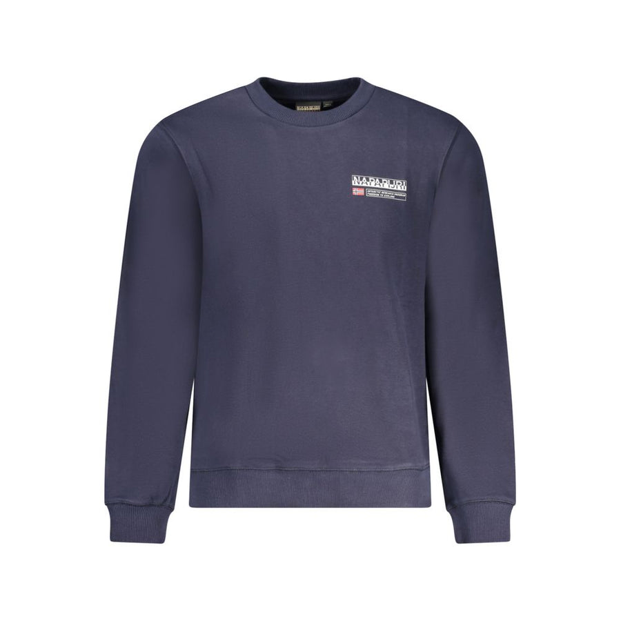 Blue Cotton Men Sweater