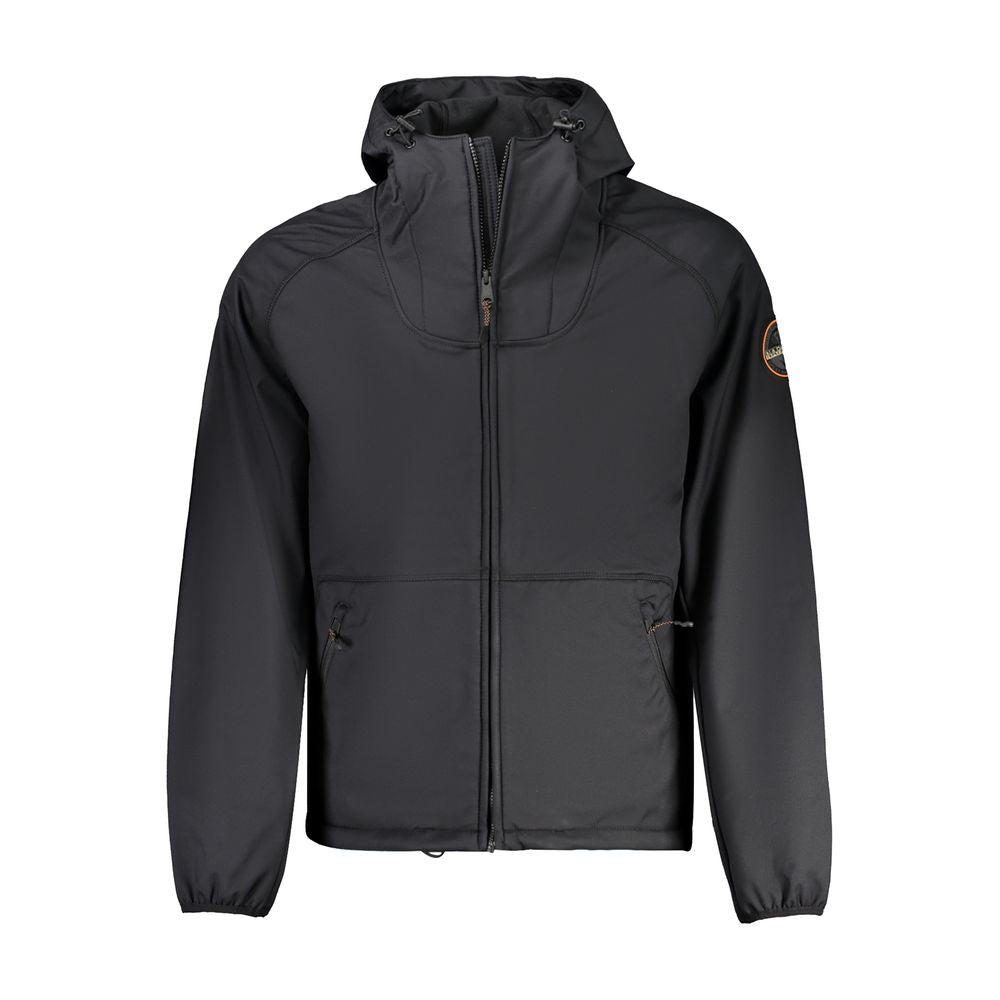 Black Recycled Polyester Men Jacket