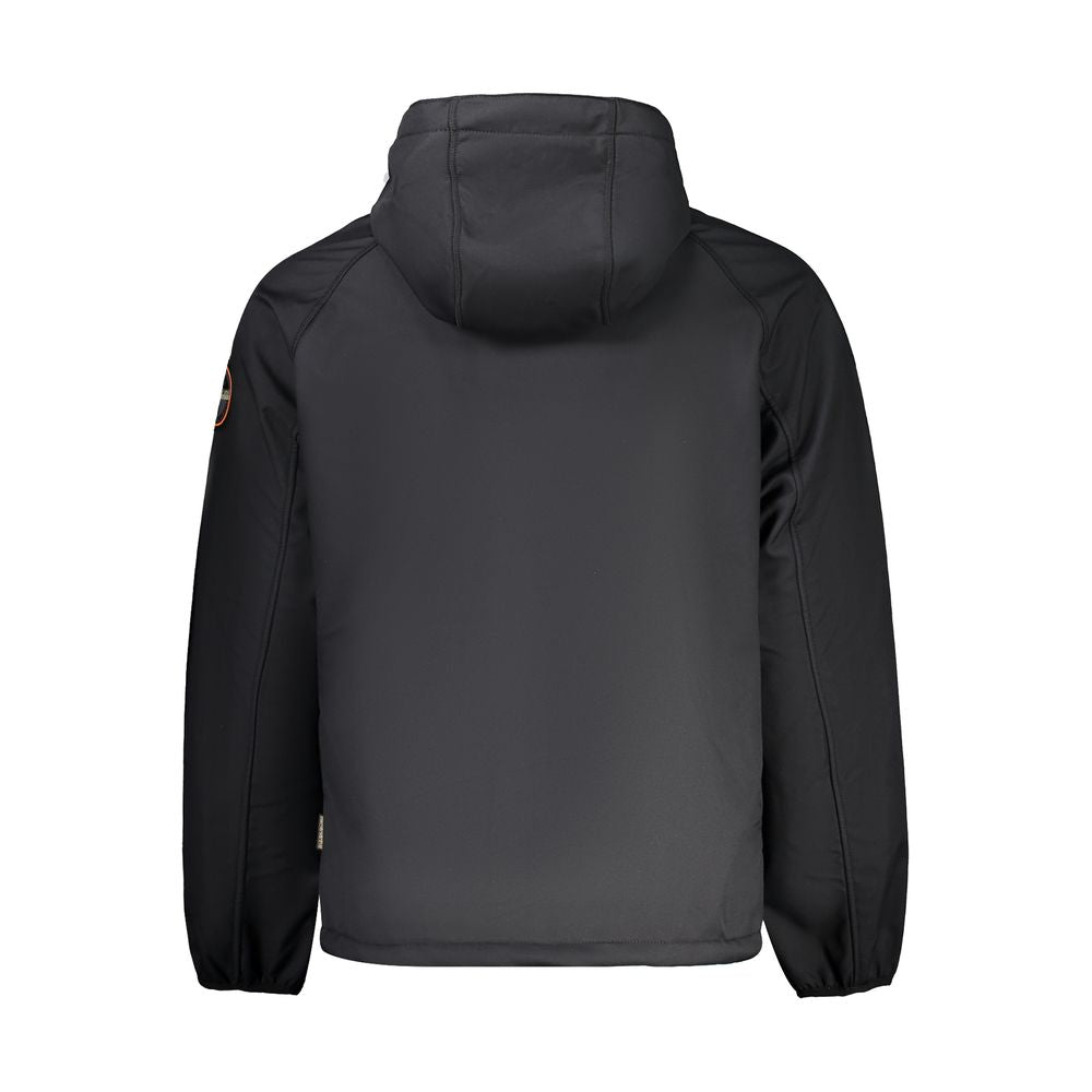 Black Recycled Polyester Men Jacket