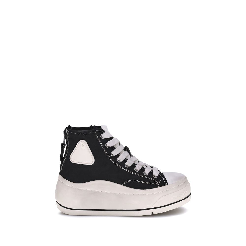 Black Polyethylene High Top Sneakers