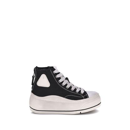 Black Polyethylene High Top Sneakers