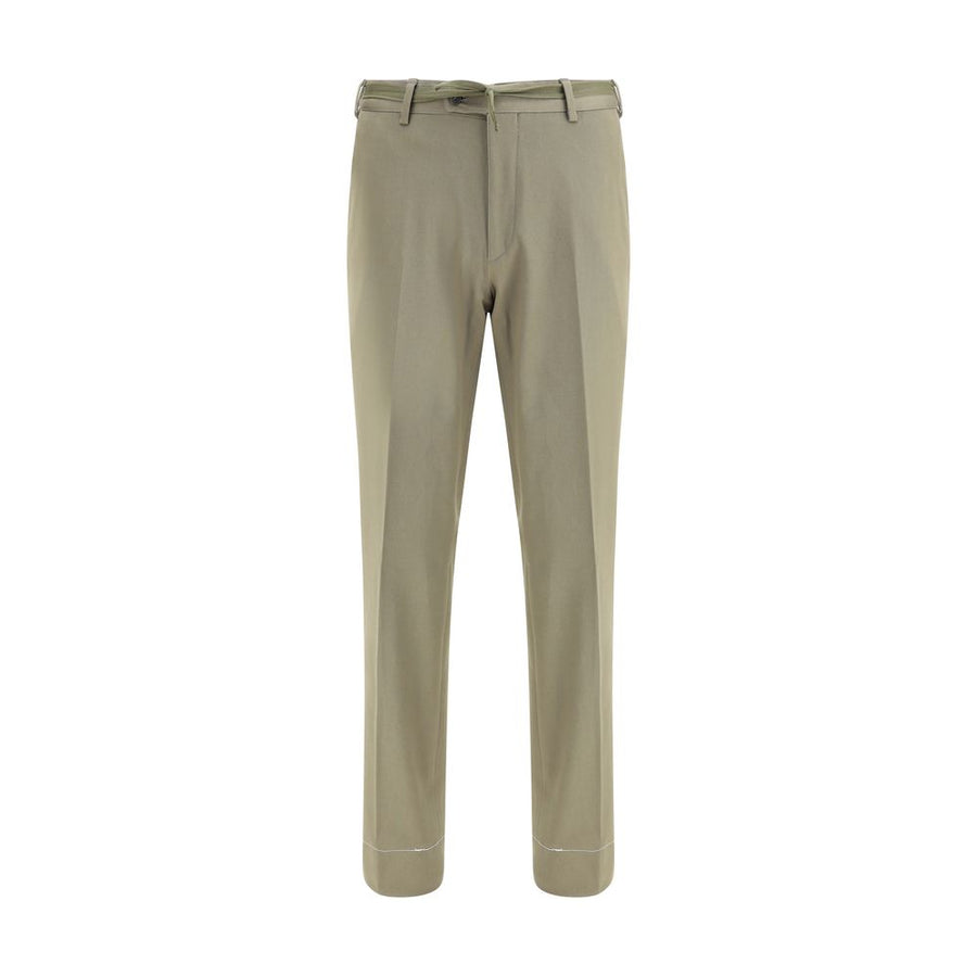 Green Cotton Chino Pants