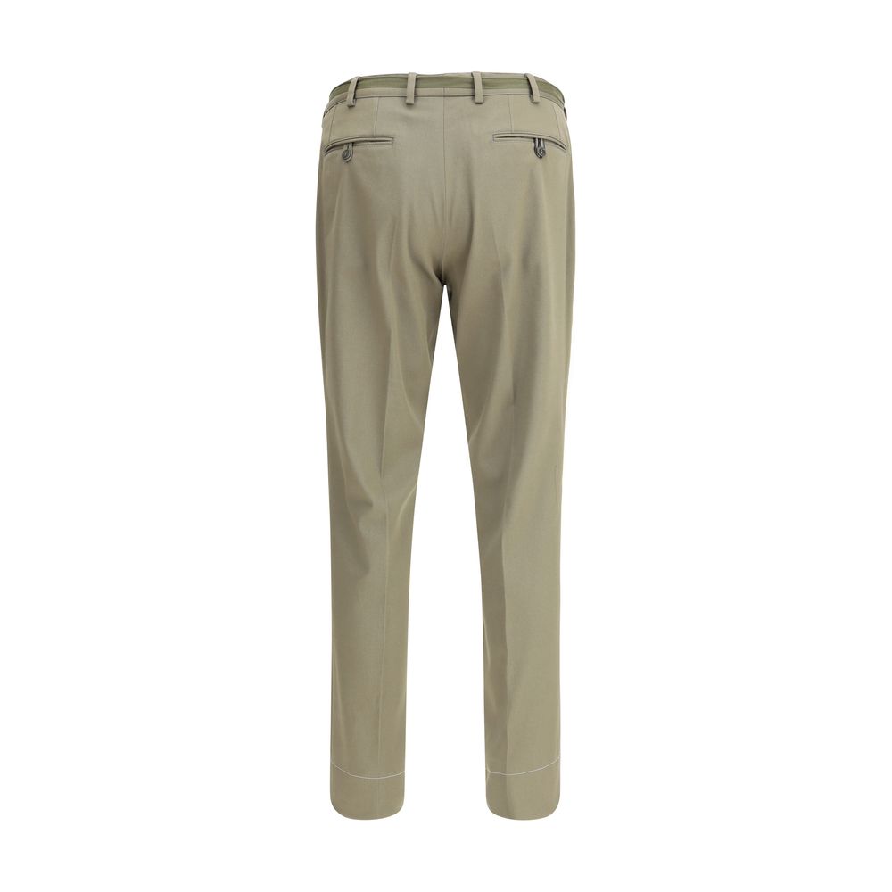Green Cotton Chino Pants