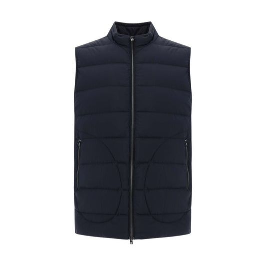 Black Polyamide Sleveless Jacket