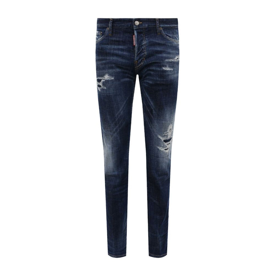 Blue Cotton Men Slim Jean