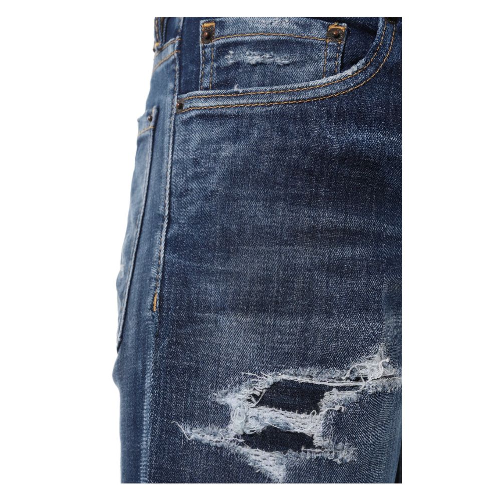 Blue Cotton Men Slim Jean