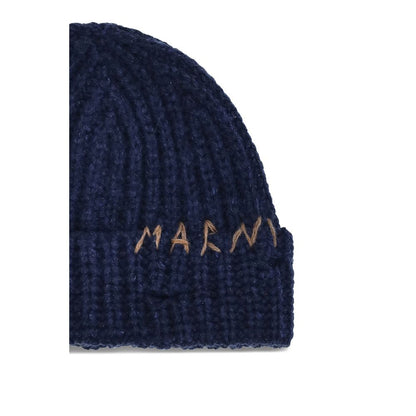 Blue Wool Beanie