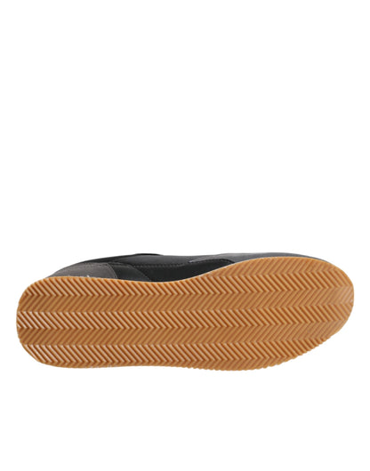 Black Gray Lace Up Low Top Casual Sneakers Shoes