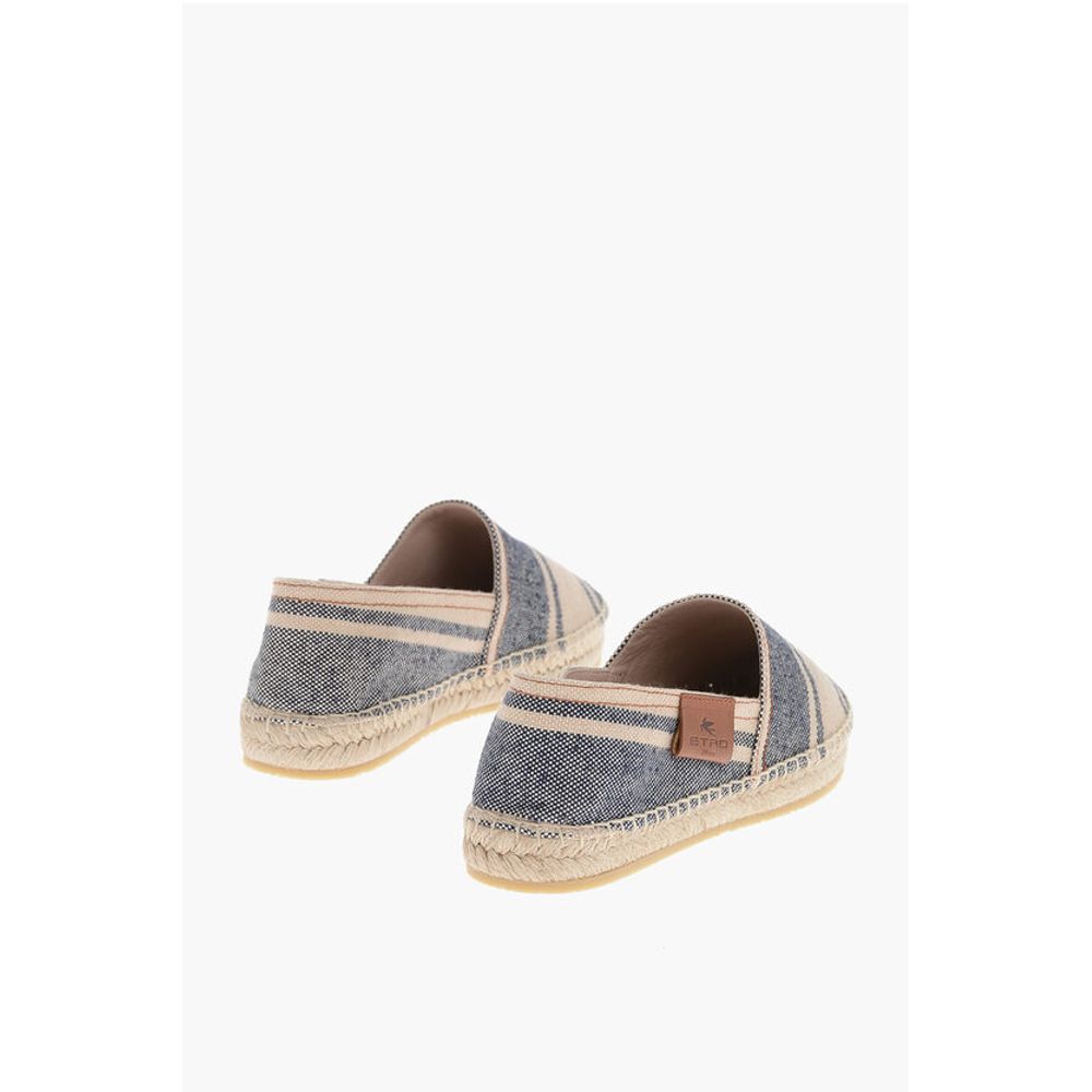 Stripe Patterned Canvas Espadrillas