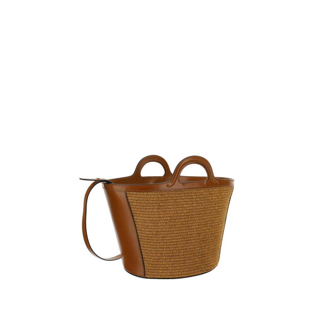 Brown Cotton Shoulder Bag