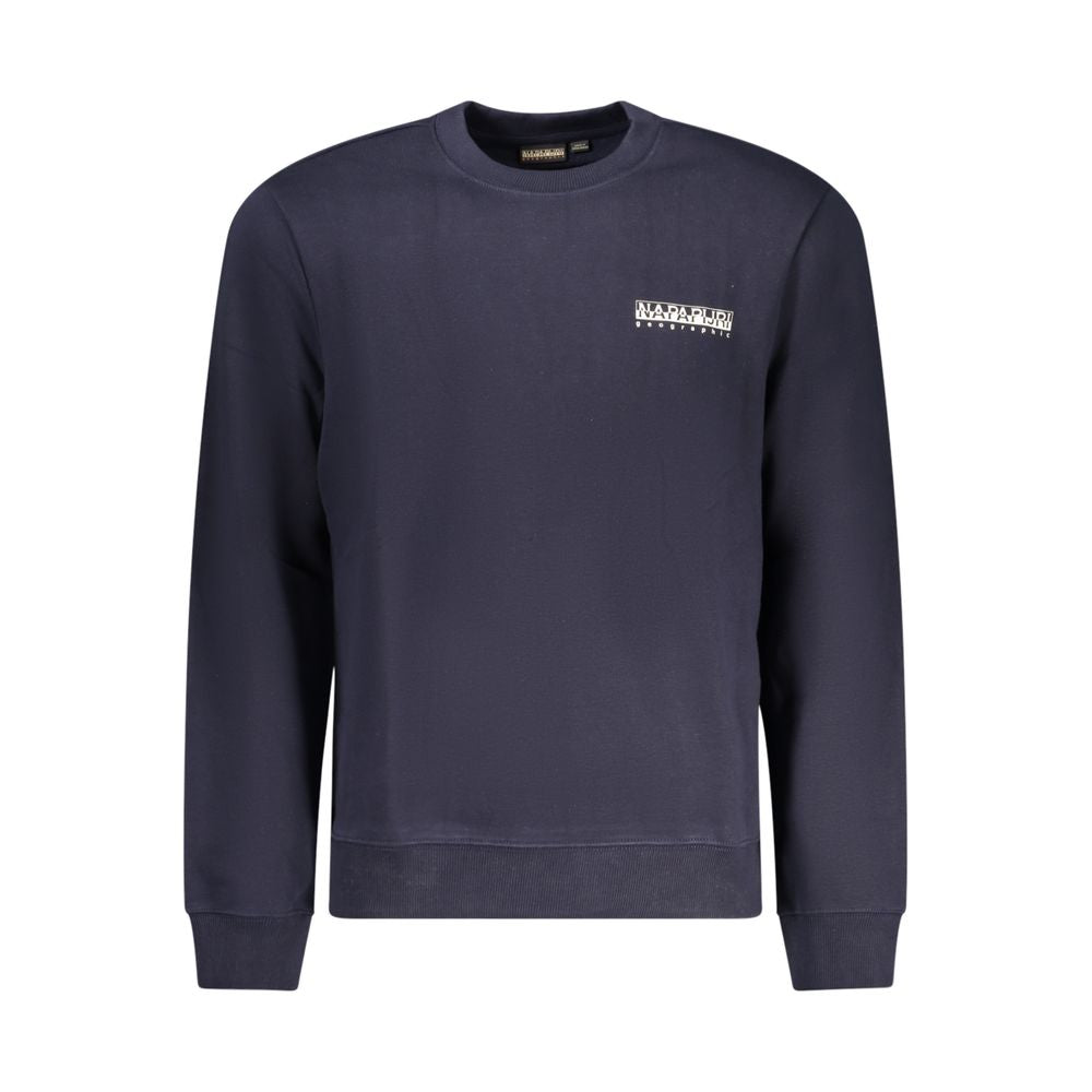 Blue Cotton Men Sweater