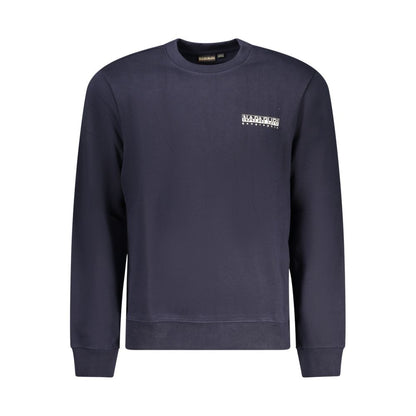 Blue Cotton Men Sweater