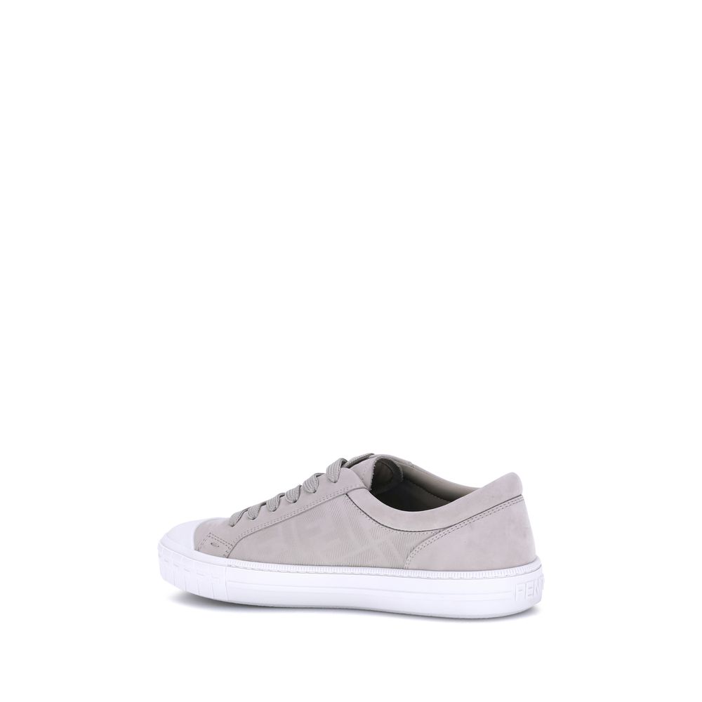 Beige Rubber Low Top Sneakers
