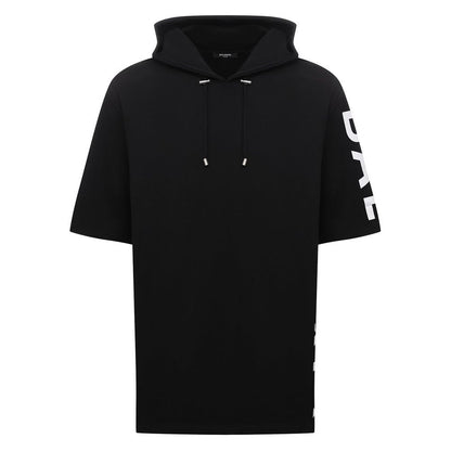 Black Cotton Men Sweatshirt