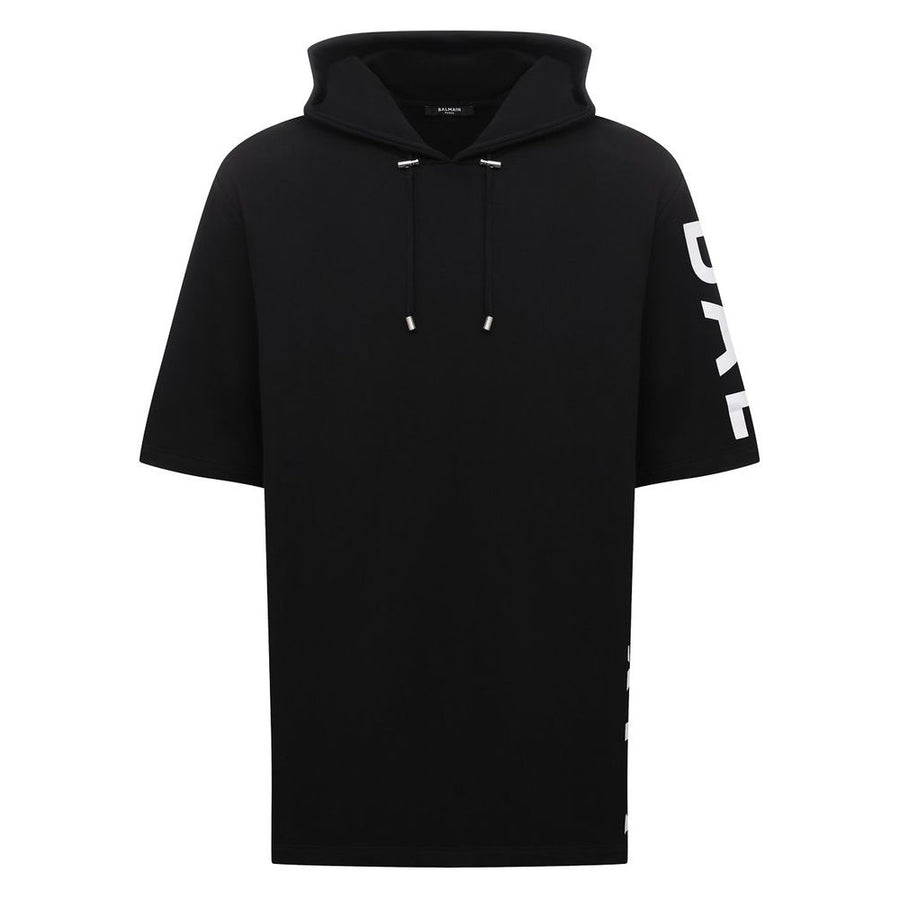 Black Cotton Men Sweatshirt