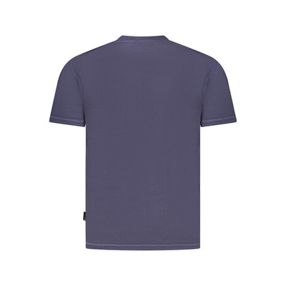 Blue Cotton Men T-Shirt