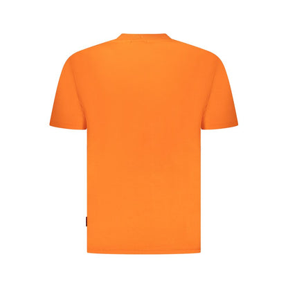 Orange Cotton Men T-Shirt