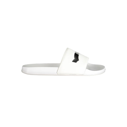 White Polyester Men Sandal
