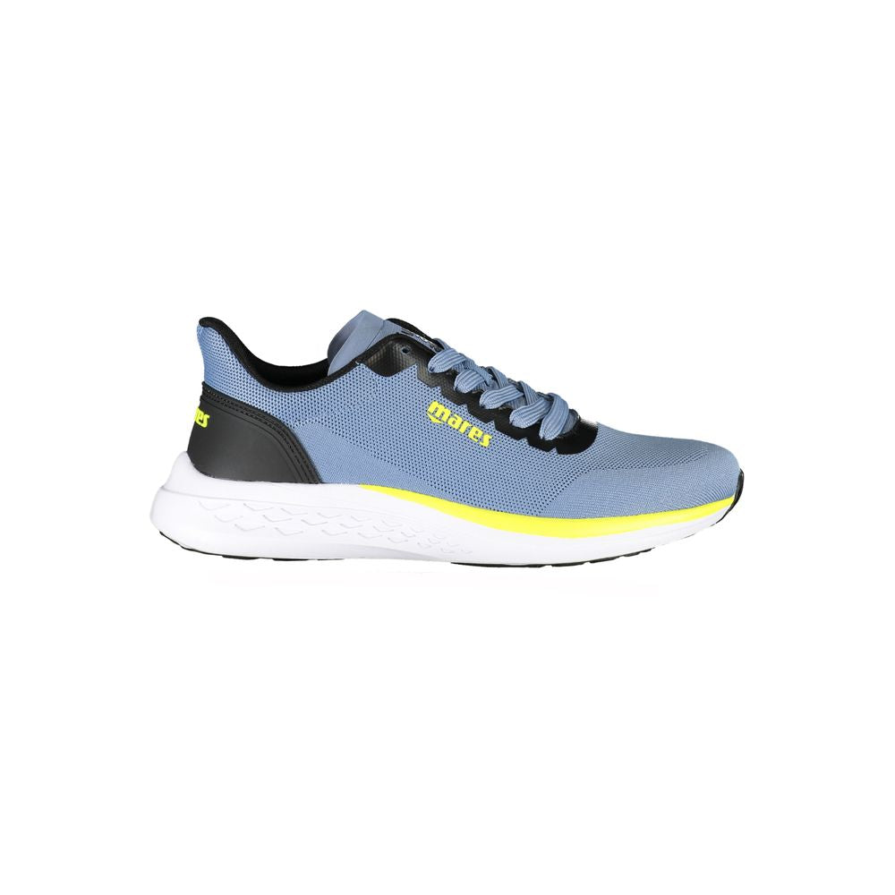 Light Blue Polyester Men Sneaker