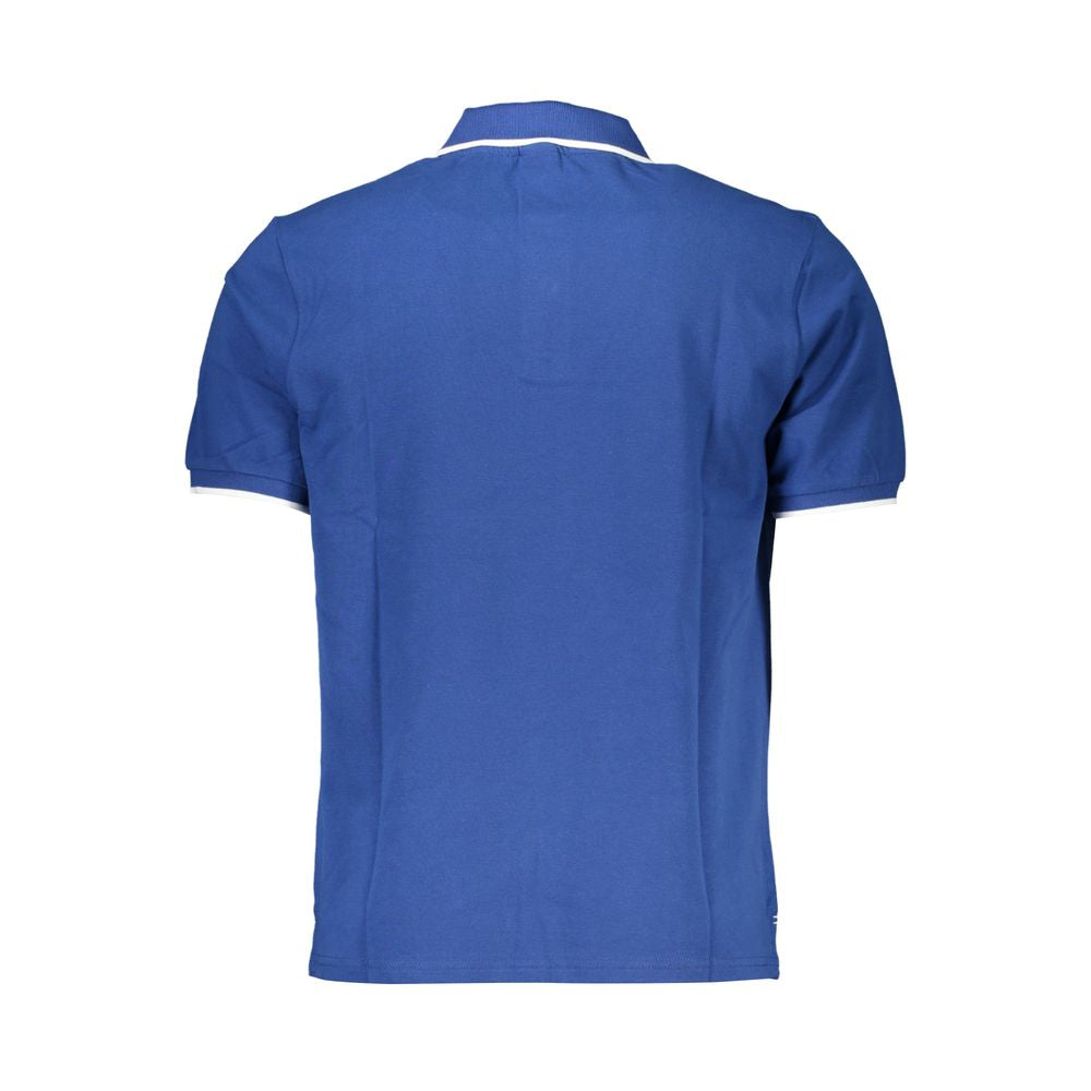 "Blu Cotton Men Polo Shirt"